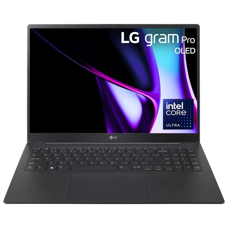 LG gram Pro 16 Inch OLED Thin and Lightweight Laptop, Intel® Evo™ Edition - AI-enabled Intel® Core™ Ultra 7 processor, NVIDIA RTX 3050, Windows 11 Home, 32GB RAM, 2TB (1TB x 2) SSD, Black product photo