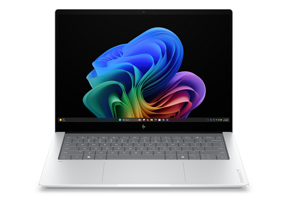 HP OmniBook X Laptop Next Gen AI 14, Windows 11 Home, 14", Touch screen, Intel® Core™ Ultra 7, 16GB RAM, 1TB SSD, 3K, Glacier silver product photo