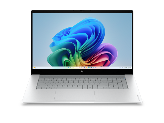 HP OmniBook X Laptop Next Gen AI 17, Windows 11 Home, 17.3", Touch screen, Intel® Core™ Ultra 7, 32GB RAM, 1TB SSD, FHD, Glacier silver, 2 year warranty product photo