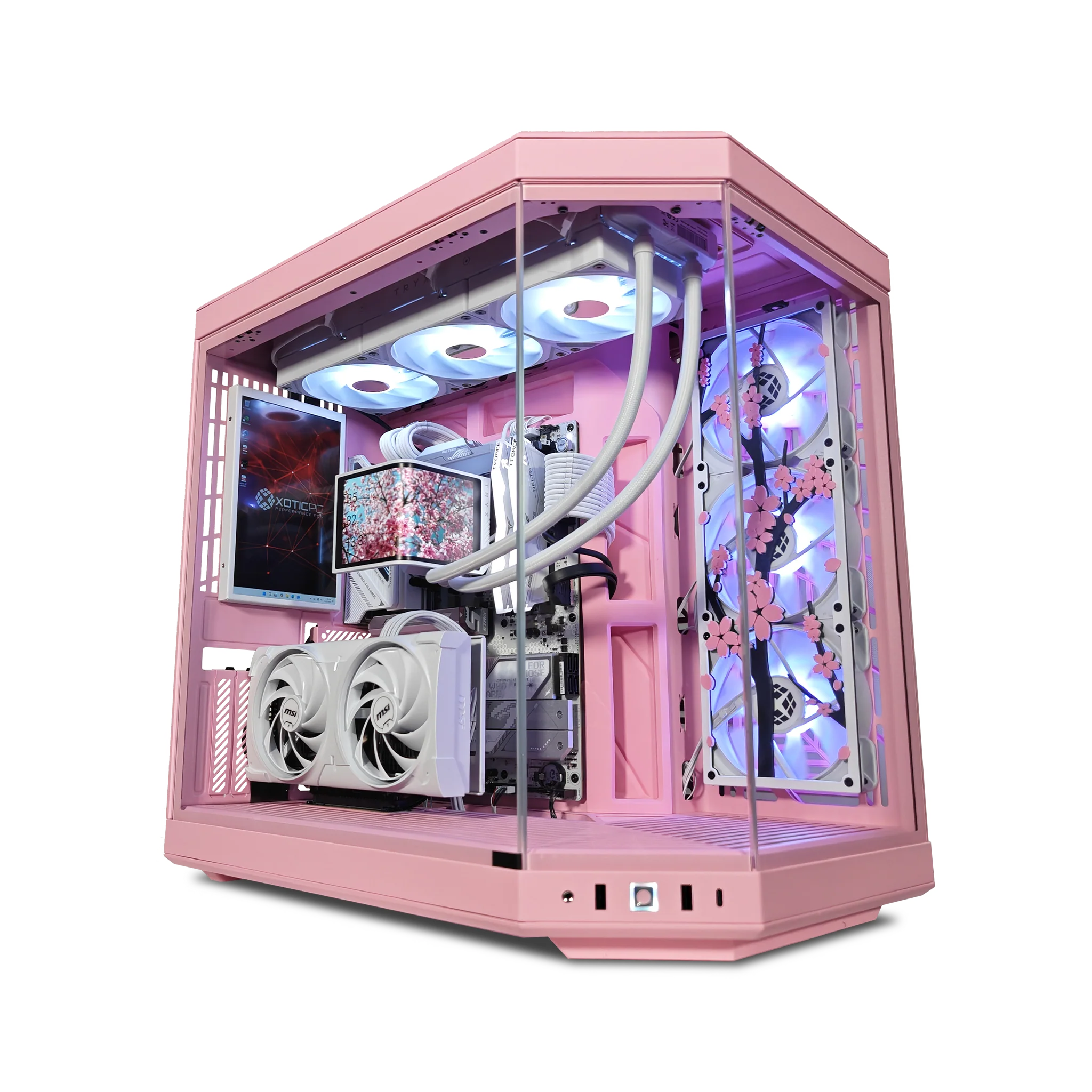 XOTIC PC Sakura Y70 Extreme Gaming PC, Intel Core Ultra 7 265K, NVIDIA GeForce RTX 5070, 32GB DDR5, 2TB SSD, Desktop product photo