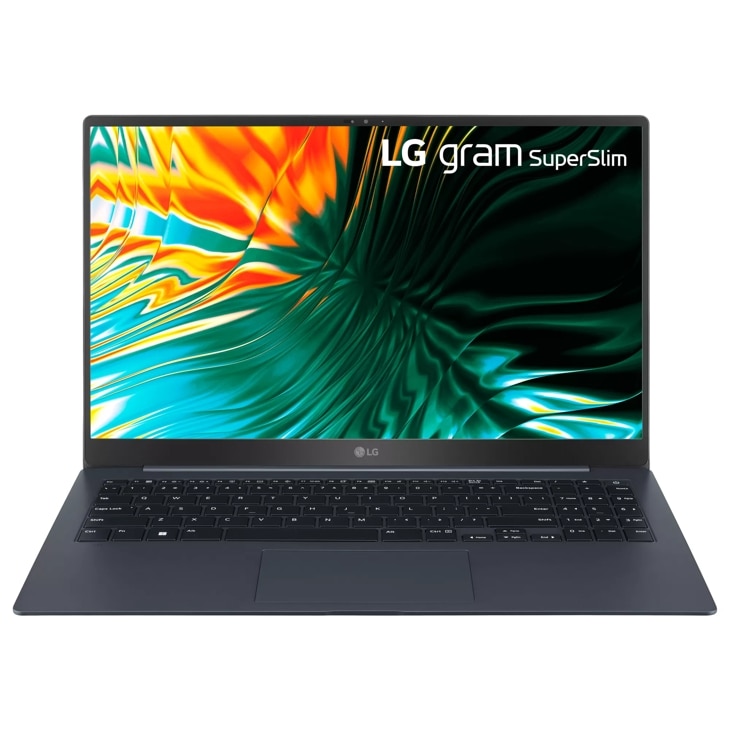 LG gram SuperSlim 15.6 Inch OLED Laptop, Intel® Evo™ Edition- AI-enabled Intel® Core™ Ultra 7 processor, Windows 11 Home, 16GB RAM, 512GB SSD, Neptune Blue product photo