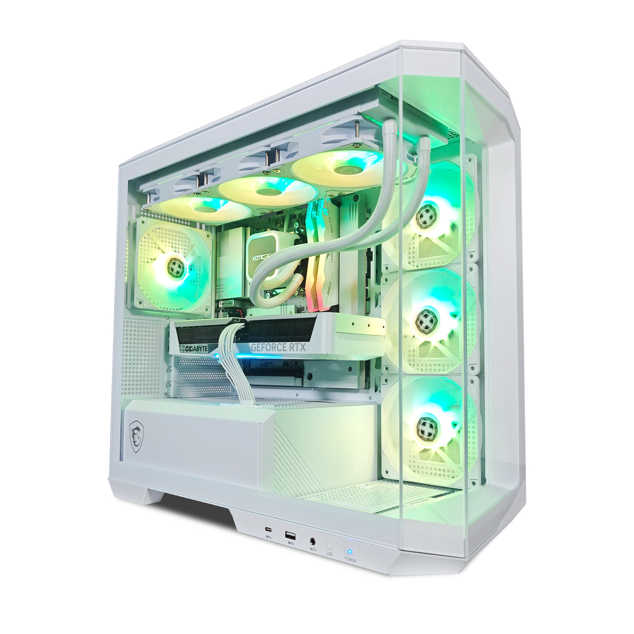 XOTIC PC Project Zero Pano Ghost Extreme 3D Gaming PC, AMD Ryzen 7 9800X3D, NVIDIA GeForce RTX 5070, 32GB DDR5, 2TB SSD product photo