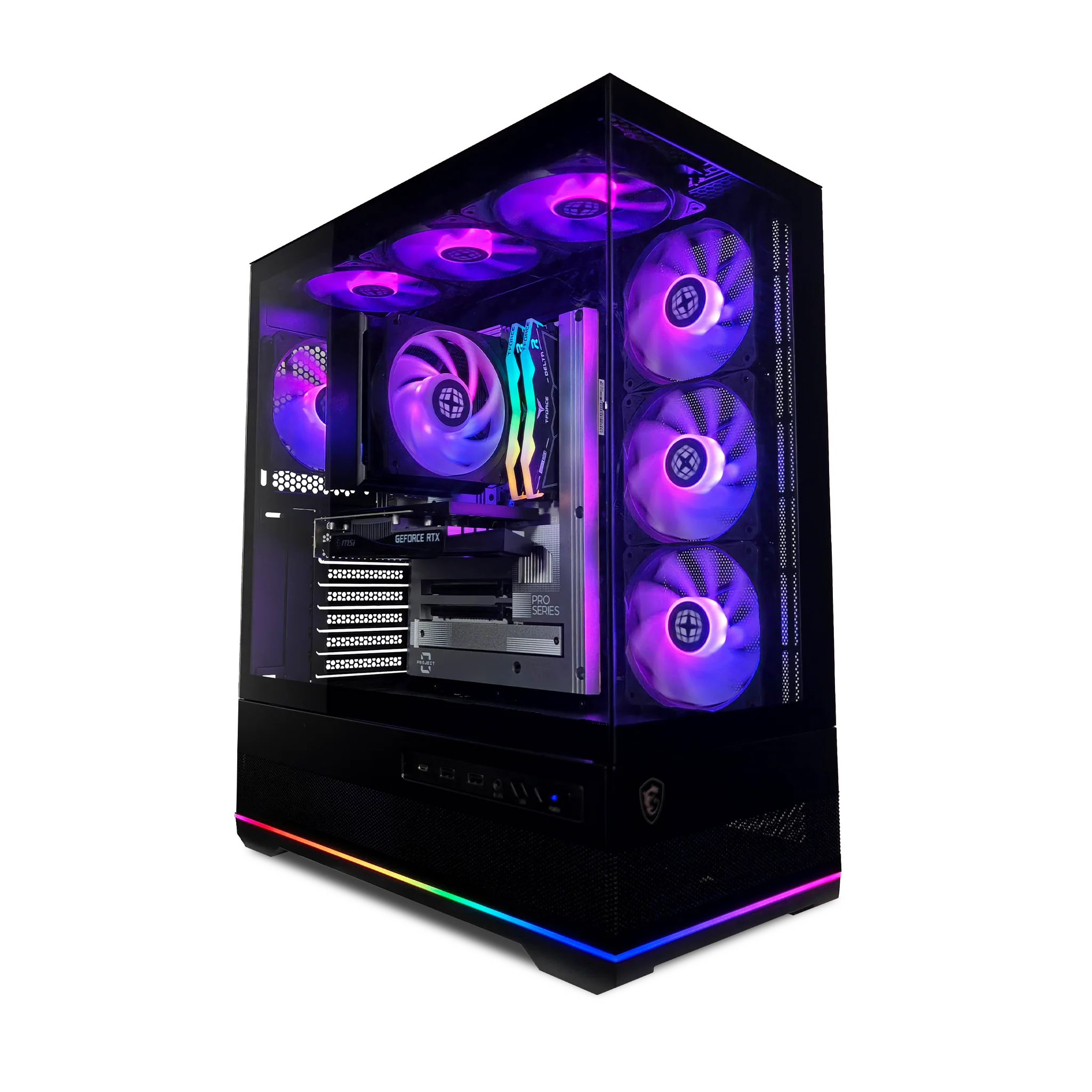 XOTIC PC Project Zero Pano Dark Essential Gaming PC, Intel Core Ultra 5 225F, NVIDIA GeForce RTX 3050, 32GB DDR5, 2TB SSD product photo