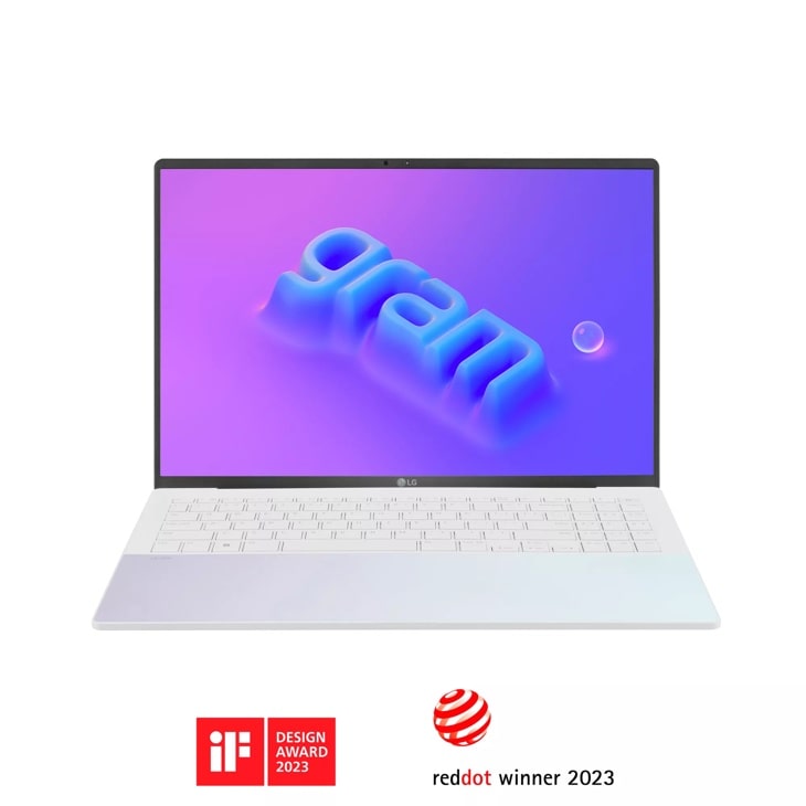 LG gram Style 16 Inch OLED Laptop, Intel® 13th Gen Core® i7 Evo™ Platform, Windows 11 Home, 16GB RAM, 1TB SSD, Dynamic White product photo