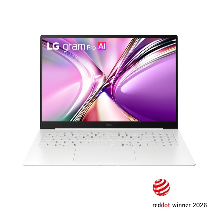LG gram Pro 16 Inch Copilot+ PC, Windows 11 Home, Lightweight Dual AI Laptop,  AMD Ryzen™ AI 7, 32GB RAM, 2TB (2x1TB) SSD, Aerominum White product photo