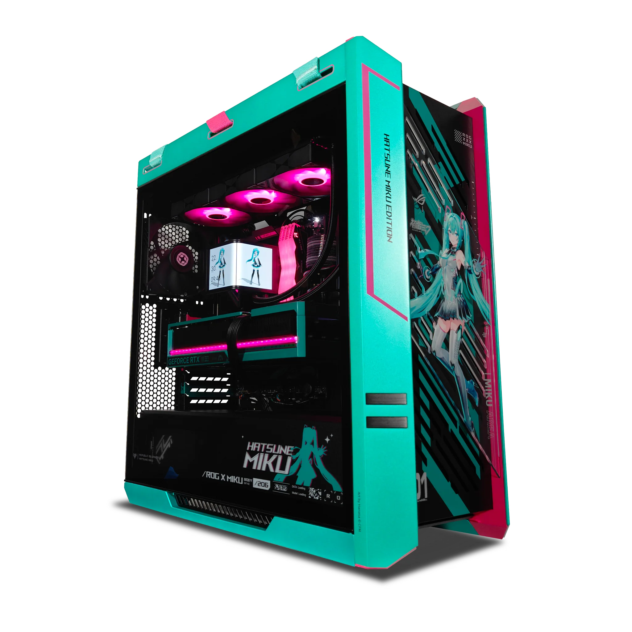 XOTIC PC ROG Strix Helios II Hatsune Miku Gaming PC, AMD Ryzen 7 9800X3D, NVIDIA GeForce RTX 5080, 64GB DDR5, 4TB SSD product photo