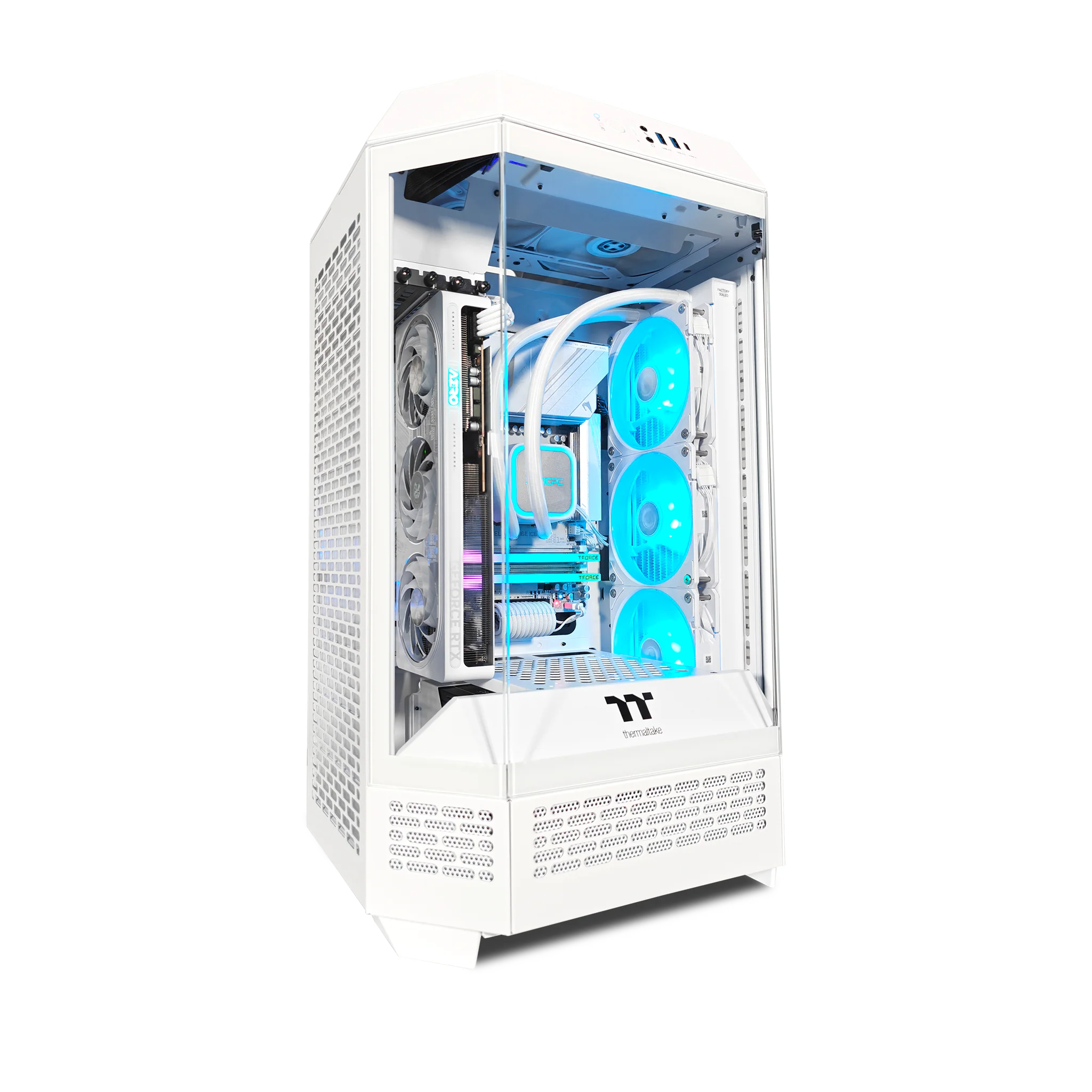 XOTIC PC Thermaltake Tower 300 Ghost Gaming PC, NVIDIA GeForce RTX 5060, Ryzen 7 9700X, 32GB DDR5, 2TB SSD product photo