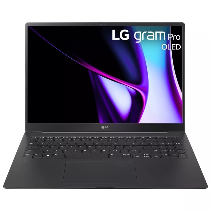 LG gram Pro 16 Inch OLED Thin and Lightweight Laptop, Intel® Evo™ Edition - AI-enabled Intel® Core™ Ultra 7 processor, Windows 11 Home, 32GB RAM, 1TB SSD, Black product photo