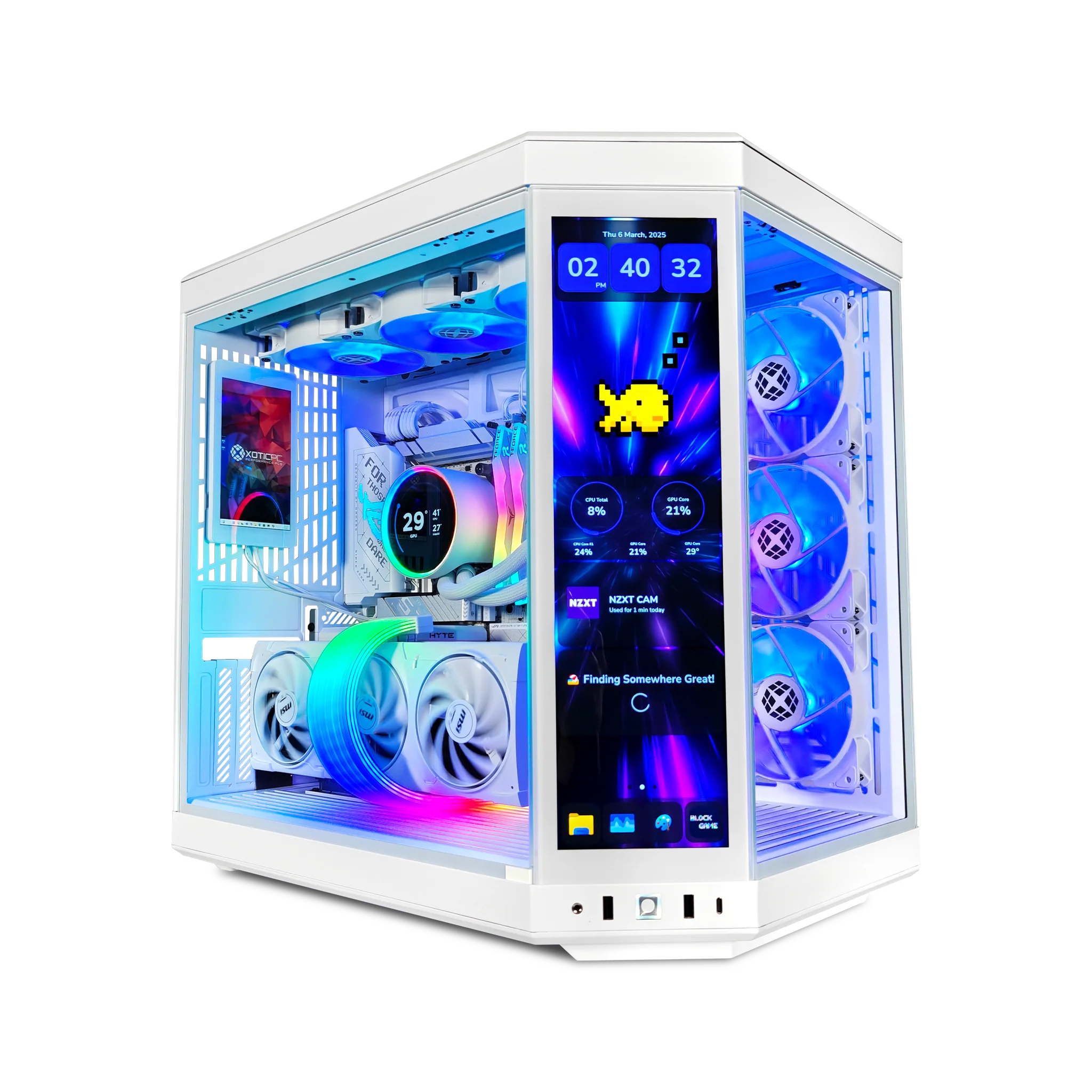 XOTIC PC Y70 X3D Ghost Gaming PC, NVIDIA GeForce RTX 5080, Ryzen 7 9800X3D, 32GB DDR5, 2TB SSD product photo