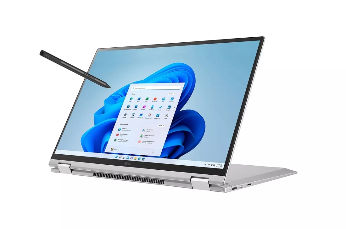 LG gram 16 Inch 2-in-1 Lightweight Laptop, Intel® 12th Gen Core® i7 Evo™ Platform, Windows 11 Home, 16GB RAM, 1TB SSD, Silver product photo
