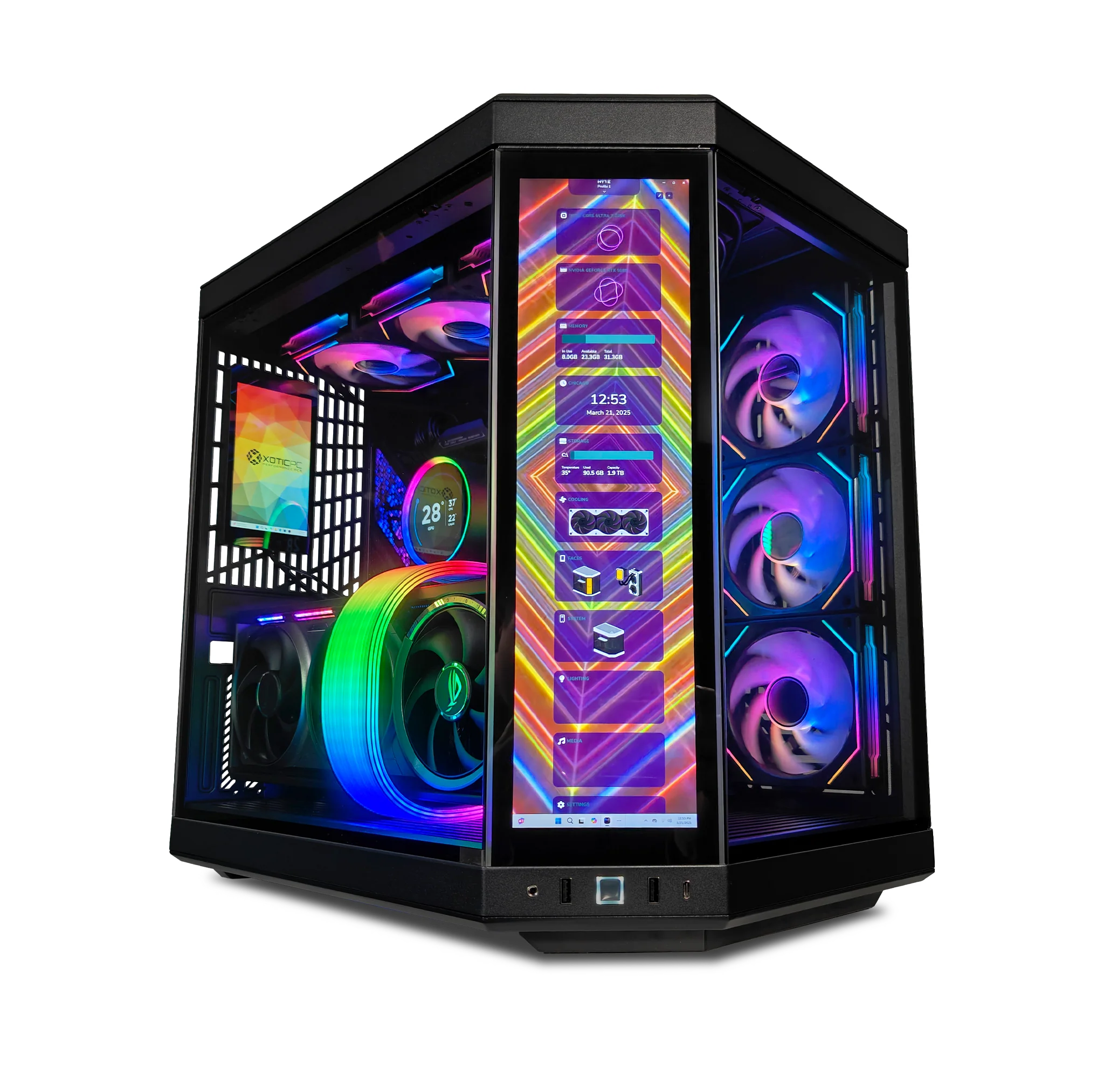 XOTIC PC Y70 Ultimate X Gaming PC, NVIDIA GeForce RTX 5080, Core Ultra 7 265K, 32GB DDR5, 2TB SSD product photo