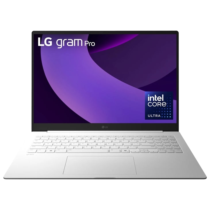 LG gram Pro 16 Inch, Thin and Lightweight Laptop, Windows 11 Home, Intel® Evo™ Edition - Intel® Core™ Ultra 7, 16GB RAM, 1TB SSD, White product photo