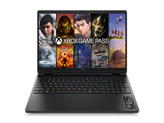 HyperX OMEN 15 inch Gaming Laptop PC 15, Windows 11 Home, 15.3", AMD Ryzen™ 7, 16GB RAM, 1TB SSD, NVIDIA® GeForce RTX™ 5070, 2.5K, Iridescent black product photo