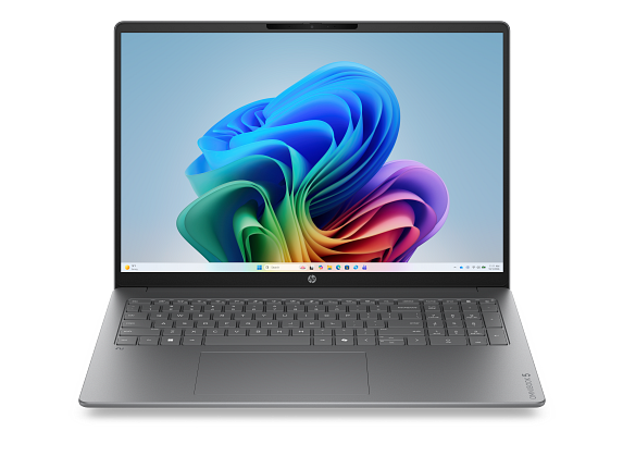 HP OmniBook 5 Laptop Next Gen AI 16, Windows 11 Home, 16", Intel® Core™ Ultra 5, 16GB RAM, 512GB SSD, 2K, Meteor silver product photo